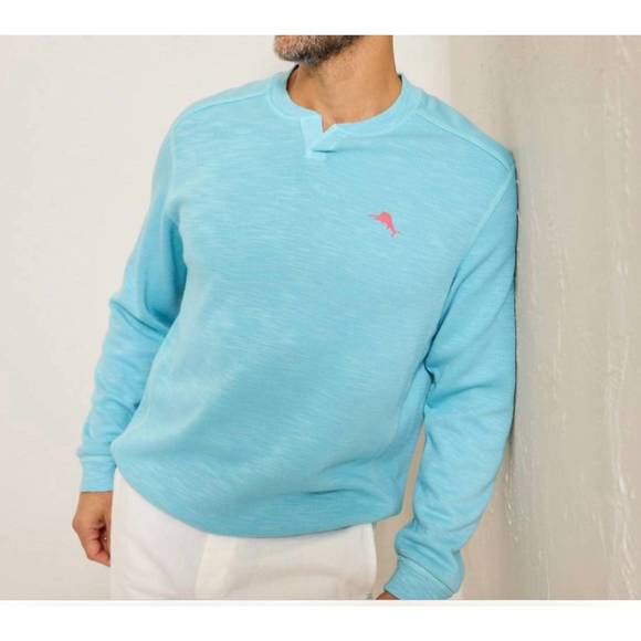 NEW TOMMY BAHAMA tobago sweater top in lt blue